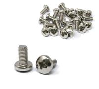 iexcell 25 Pcs M8 x 16mm Thread Pitch 1.25 mm Stainless Steel 304 Phillips Drive Pan Head Screws Bolts, Bright Finish