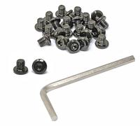 iexcell 25 Pcs M8 x 8mm Thread Pitch 1.25 mm Stainless Steel 304 Hex Socket Flat Head Cap Screws Furniture Screws Bolts Kit, Head Edge Chamfered, Black Oxide Finish