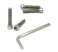 iexcell 4 Pcs 1/2-13 x 2-1/2" Stainless Steel 304 Hex Socket Head Cap Screws Bolts Kit