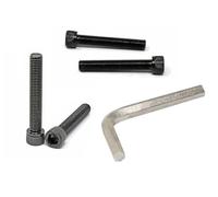 iexcell 4 Pcs M12 x 75mm Thread Pitch 1.75 mm Alloy Steel 12.9 Grade Hex Socket Head Cap Screws Bolts Kit, Black Oxide Finish