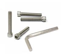 iexcell 4 Pcs M12 x 75mm Thread Pitch 1.75 mm Stainless Steel 304 Hex Socket Head Cap Screws Bolts Kit