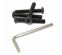 iexcell 4 Pcs M12 x 80mm Thread Pitch 1.75 mm Alloy Steel 12.9 Grade Hex Socket Button Head Cap Screws Bolts Kit, Black Oxide Finish