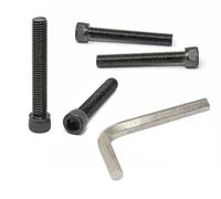 iexcell 4 Pcs M12 x 80mm Thread Pitch 1.75 mm Alloy Steel 12.9 Grade Hex Socket Head Cap Screws Bolts Kit, Black Oxide Finish