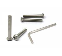iexcell 4 Pcs M12 x 80mm Thread Pitch 1.75 mm Stainless Steel 304 Hex Socket Button Head Cap Screws Bolts Kit