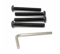 iexcell 4 Pcs M12 x 90mm Thread Pitch 1.75 mm Alloy Steel 12.9 Grade Hex Socket Button Head Cap Screws Bolts Kit, Black Oxide Finish