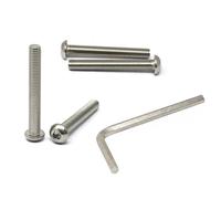 iexcell 4 Pcs M12 x 90mm Thread Pitch 1.75 mm Stainless Steel 304 Hex Socket Button Head Cap Screws Bolts Kit