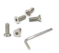 iexcell 5 Pcs 1/2-13 x 1-1/2" Stainless Steel 304 Hex Socket Flat Head Cap Screws Bolts Kit