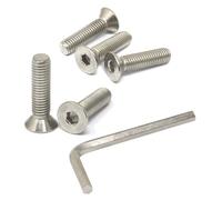 iexcell 5 Pcs 1/2-13 x 2 Stainless Steel 304 Hex Socket Flat Head Cap Screws Bolts Kit