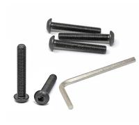 iexcell 5 Pcs M10 x 60mm Thread Pitch 1.5 mm Alloy Steel 10.9 Grade Hex Socket Button Head Cap Screws Bolts Kit, Black Oxide Finish