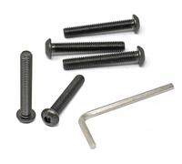 iexcell 5 Pcs M10 x 65mm Thread Pitch 1.5 mm Alloy Steel 12.9 Grade Hex Socket Button Head Cap Screws Bolts Kit, Black Oxide Finish