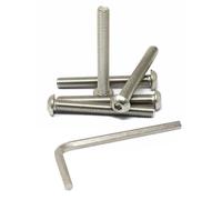 iexcell 5 Pcs M10 x 80mm Thread Pitch 1.5 mm Stainless Steel 304 Hex Socket Button Head Cap Screws Bolts Kit
