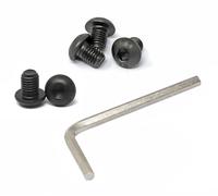 iexcell 5 Pcs M12 x 16mm Thread Pitch 1.75 mm Alloy Steel 12.9 Grade Hex Socket Button Head Cap Screws Bolts Kit, Black Oxide Finish