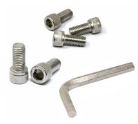 iexcell 5 Pcs M12 x 25mm Thread Pitch 1.75 mm Stainless Steel 304 Hex Socket Head Cap Screws Bolts Kit