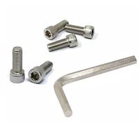 iexcell 5 Pcs M12 x 30mm Thread Pitch 1.75 mm Stainless Steel 304 Hex Socket Head Cap Screws Bolts Kit