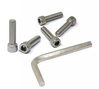 iexcell 5 Pcs M12 x 45mm Thread Pitch 1.75 mm Stainless Steel 304 Hex Socket Head Cap Screws Bolts Kit