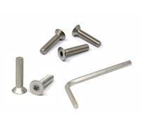 iexcell 5 Pcs M12 x 55mm Thread Pitch 1.75 mm Stainless Steel 304 Hex Socket Flat Head Cap Screws Bolts Kit