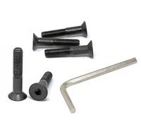 iexcell 5 Pcs M12 x 65mm Partially Threaded Thread Pitch 1.75 mm Alloy Steel 12.9 Grade Hex Socket Flat Head Cap Screws Bolts Kit, Black Oxide Finish