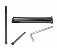 iexcell 5 Pcs M6 x 135mm Partially Threaded Thread Pitch 1 mm Alloy Steel 12.9 Grade Hex Socket Head Cap Screws Bolts Kit, Black Oxide Finish