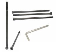 iexcell 5 Pcs M6 x 150mm Partially Threaded Thread Pitch 1 mm Alloy Steel 12.9 Grade Hex Socket Head Cap Screws Bolts Kit, Black Oxide Finish