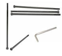 iexcell 5 Pcs M6 x 180mm Partially Threaded Thread Pitch 1 mm Alloy Steel 12.9 Grade Hex Socket Head Cap Screws Bolts Kit, Black Oxide Finish