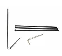 iexcell 5 Pcs M6 x 230mm Partially Threaded Thread Pitch 1 mm Alloy Steel 12.9 Grade Hex Socket Head Cap Screws Bolts Kit, Black Oxide Finish