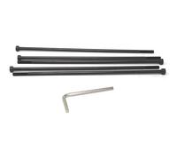 iexcell 5 Pcs M6 x 250mm Partially Threaded Thread Pitch 1 mm Alloy Steel 12.9 Grade Hex Socket Head Cap Screws Bolts Kit, Black Oxide Finish