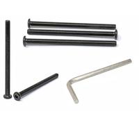 iexcell 5 Pcs M8 x 120mm Thread Pitch 1.25 mm Stainless Steel 304 Hex Socket Flat Head Cap Screws Furniture Screws Bolts Kit, Head Edge Chamfered, Black Oxide Finish