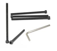 iexcell 5 Pcs M8 x 140mm Thread Pitch 1.25 mm Alloy Steel 12.9 Grade Hex Socket Head Cap Screws Bolts Kit, Black Oxide Finish