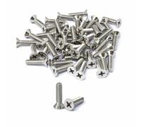 iexcell 50 Pcs 1/4-20 x 1 Stainless Steel 304 Phillips Drive Flat Head Countersunk Screws Bolts Kit