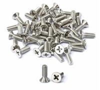 iexcell 50 Pcs 1/4-20 x 3/4" Stainless Steel 304 Phillips Drive Flat Head Countersunk Screws Bolts Kit