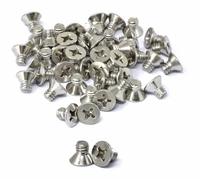 iexcell 50 Pcs 1/4-20 x 3/8" Stainless Steel 304 Phillips Drive Flat Head Countersunk Screws Bolts Kit