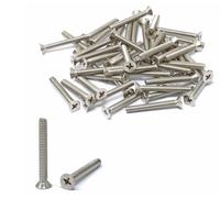 iexcell 50 Pcs #10-24 x 1-1/2" Stainless Steel 304 Phillips Drive Flat Head Countersunk Screws Bolts Kit