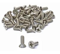iexcell 50 Pcs #12-24 x 5/8" Stainless Steel 304 Phillips Drive Flat Head Countersunk Screws Bolts Kit