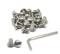 iexcell 50 Pcs 3/8-16 x 1/2" Stainless Steel 304 Hex Socket Button Head Cap Screws Bolts Kit