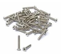 iexcell 50 Pcs #8-32 x 1-1/8" Stainless Steel 304 Phillips Drive Flat Head Countersunk Screws Bolts Kit