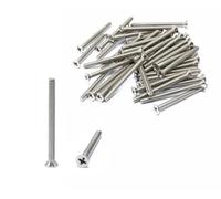 iexcell 50 Pcs #8-32 x 2 Stainless Steel 304 Phillips Drive Flat Head Countersunk Screws Bolts Kit