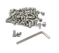 iexcell 50 Pcs M6 x 12mm Thread Pitch 1 mm Stainless Steel 304 Hex Socket Button Head Cap Screws Bolts Kit