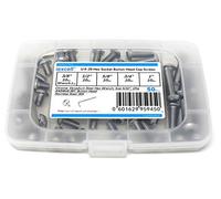iexcell 50 Pcs SAE 1/4-20 x 3/8, 1/2, 5/8, 3/4, 1 UNC Threads Stainless Steel 304 Hex Socket Button Head Cap Screws Bolts Assortment Kit
