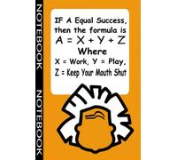 If A equals success, then the formula is A = X + Y + Z. Where X is work. Y is play. Z is keep your mouth shut