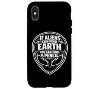 If Aliens Can Find Earth You Can Find A Pencil Man Teacher Case for iPhone X/XS