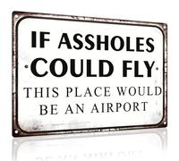 If Assholes Could Fly Decoration Bar Metal Signs Retro Painting For Man Cave Garage Office Home Decor Humor Gift 8x12 In (2502)
