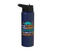If At First You Don´t Succeed Call It Version 1.0 Engineer Stainless Steel Insulated Water Bottle