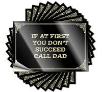 If At First You Don't Succeed Call Dad Upgrades Student DIY | Cheap Decals Bumper Removable Vinyl Sticker Decal(6X9CM)