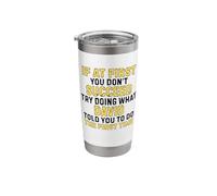 If At First You Don't Succeed David Told You to Do Stainless Steel Insulated Tumbler