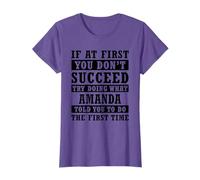 If At First You Don't Succeed Personalized Amanda T-Shirt
