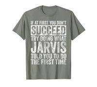 If at First You Don't Succeed Try Doing What Jarvis T-Shirt, Men, Olive Heather, 3X-Large