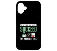 If At First You Don't Succeed Try Hybrid Attack Cyber Geek Case for iPhone 16 Plus