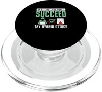 If At First You Don't Succeed Try Hybrid Attack Cyber Geek PopSockets PopGrip for MagSafe