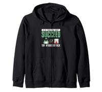 If At First You Don't Succeed Try Hybrid Attack Cyber Geek Zip Hoodie