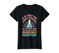 If At First You Don't Succeed Try Two More Times Science Value Graphic T-Shirt, Women, Black, L